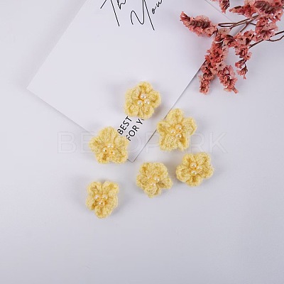 Flower Wool Ornament Accessories AJEW-WH0816-165I-1