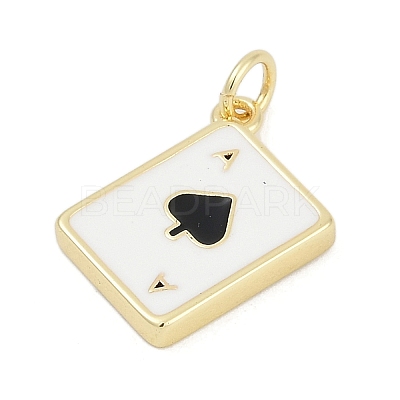 Brass Enamel Charms KK-G522-44G-03-1