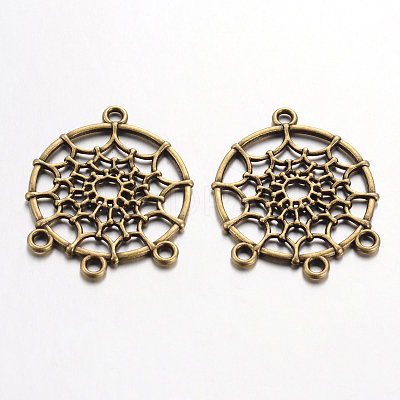 Tibetan Style Alloy Chandelier Components Links LS-TIBE-A30127-AB-NR-1