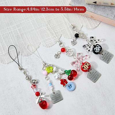 3pcs 3 Styles Acrylic Mobile Straps MOBA-SZ0001-14-1