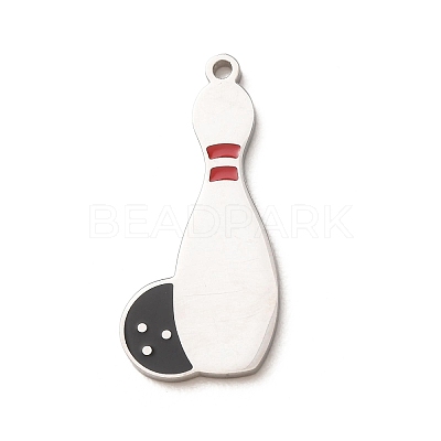 304 Stainless Steel with Black Enamel Pendants SA-CBA061A-01P-1