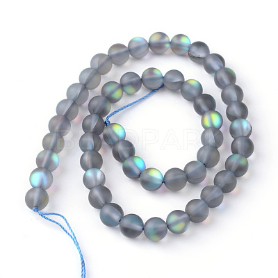 Synthetic Moonstone Beads Strands G-R375-10mm-A03-1