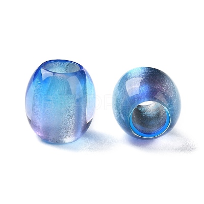 Painted Acrylic Beads OACR-Z010-03E-1