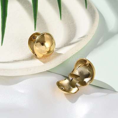 Ion Plating(IP) 304 Stainless Steel Hoop Earrings EJEW-C124-01E-G-1