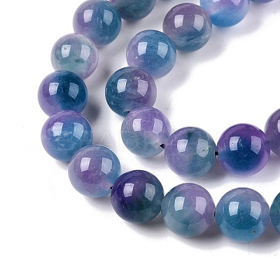 Dyed Natural White Jade Beads Strands G-T138-10mm-210-14-1