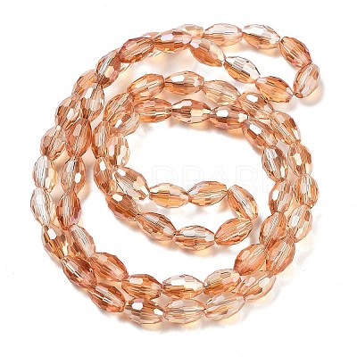 Electroplate Glass Beads Strands EGLA-J013-4X6mm-F24-1