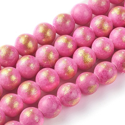 Natural Mashan Jade Beads Strands X-G-F670-A21-8mm-1