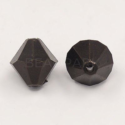Faceted Bicone Transparent Acrylic Beads DBB6mm10-1
