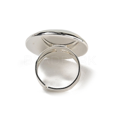 Opalite Round Adjustable Rings RJEW-K371-09S-28-1