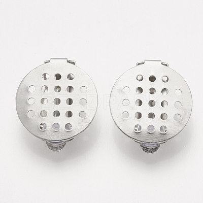 304 Stainless Steel Clip-on Earring Findings X-STAS-S104-01C-1