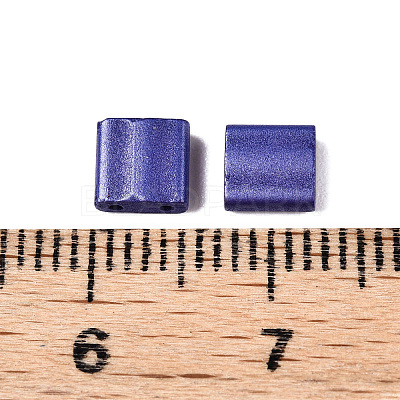 2-Hole Baking Paint Glass Seed Beads SEED-S023-17C-08-1