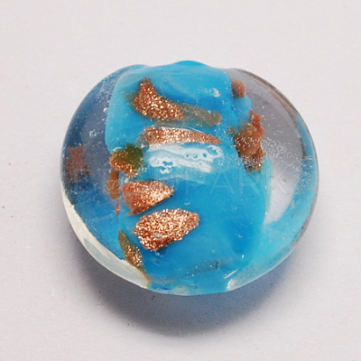 Handmade Gold Sand Lampwork Beads LAMP-S025-20mm-M-1