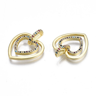 Brass Micro Pave Cubic Zirconia Pendants ZIRC-N039-159-NF-1