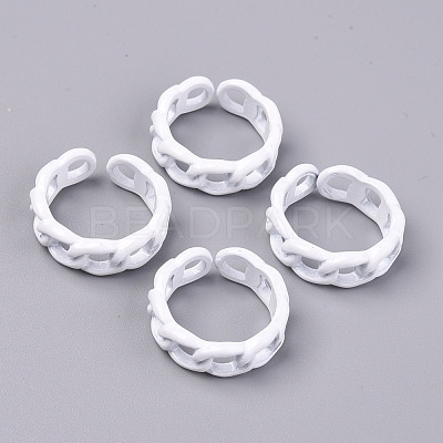 Spray Painted Alloy Cuff Rings X-RJEW-T011-29G-RS-1