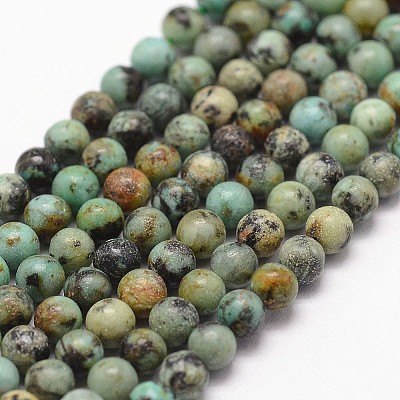 Natural African Turquoise(Jasper) Beads Strands X-G-N0188-02-3mm-1