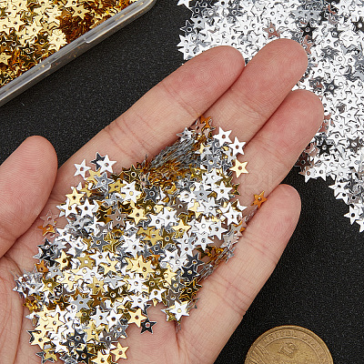 100G 2 Colors PET Paillette/Sequins Pendants KY-CY0001-02-1