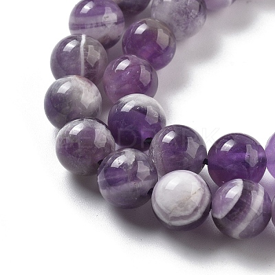 Natural Amethyst Beads Strands X-G-M445-8MM-01E-1