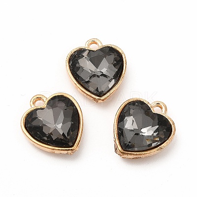 Faceted Glass Rhinestone Pendants GLAA-I051-B07-1