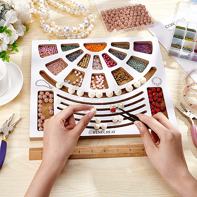 Wood Bead Design Board TOOL-WH0052-06-1