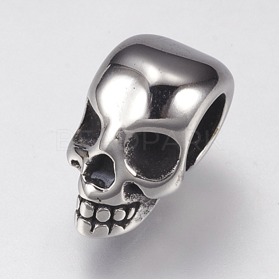 304 Stainless Steel European Beads STAS-F144-103AS-1