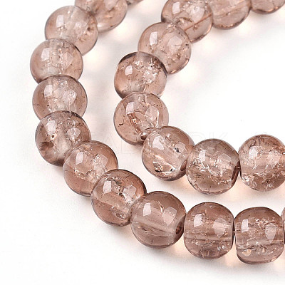 Crackle Glass Beads Strands CCG-Q001-6mm-07-1