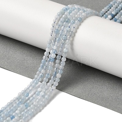 Natural Aquamarine Beads Strands G-B090-A17-03-1