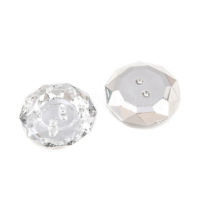 Acrylic Rhinestone Buttons BUTT-J003-01-1
