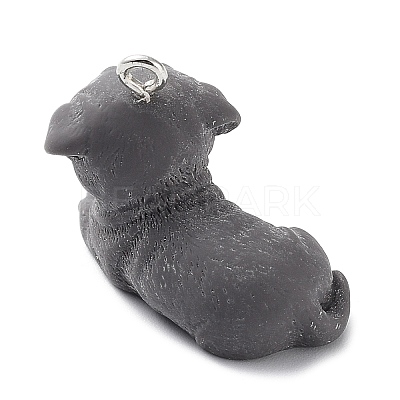 Opaque Resin Dog Pendants RESI-P033-A02-1