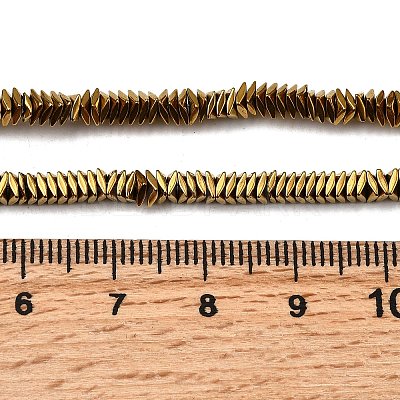 Rhombus Non-magnetic Synthetic Hematite Beads Strands G-D724-06-1