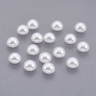 ABS Plastic Imitation Pearl Cabochons SACR-S738-6mm-Z9-1