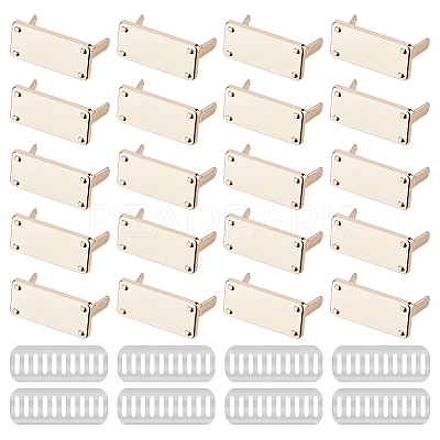 20Pcs Zinc Alloy Rectangle Bag Decorative Clasps PURS-FH0001-14KCG-1