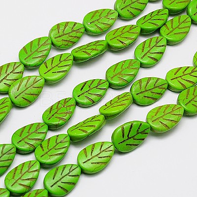 Synthetic Turquoise Beads Strands TURQ-G116-19x22mm-12-1