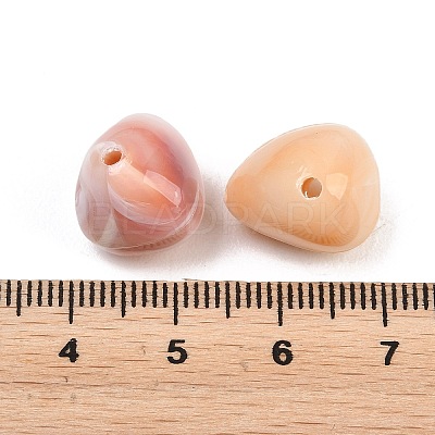 Two Tone Opaque Acrylic Imitation Gemstone Beads OACR-T033-04-1