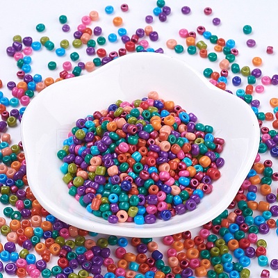 8/0 Baking Paint Glass Seed Beads X-SEED-S002-KM-1