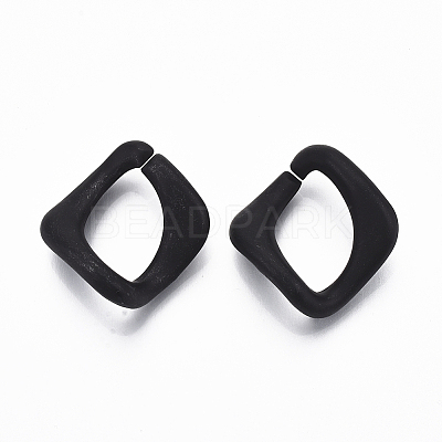 Spray Painted CCB Plastic Linking Rings CCB-R104-04B-01-1