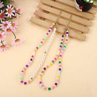 SUNNYCLUE 610Pcs 10 Colors Handmade Polymer Clay Bead Strands, Column,  Mixed Color, 6.5x6mm, Hole: 1.2mm, 1 strand/color