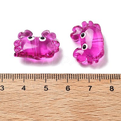Transparent Glass Enamel Beads LAMP-V001-08B-1