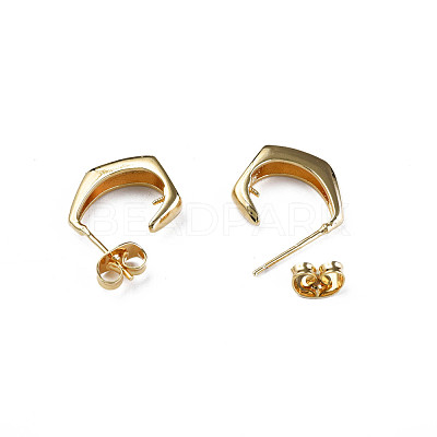 Brass Stud Earring Findings KK-N233-366-1