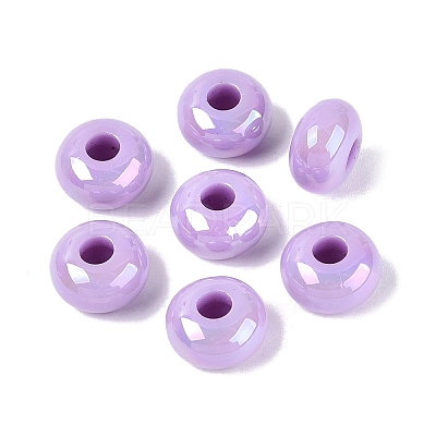 Valentine's Day Opaque Acrylic European Beads OACR-E033-19M3-1