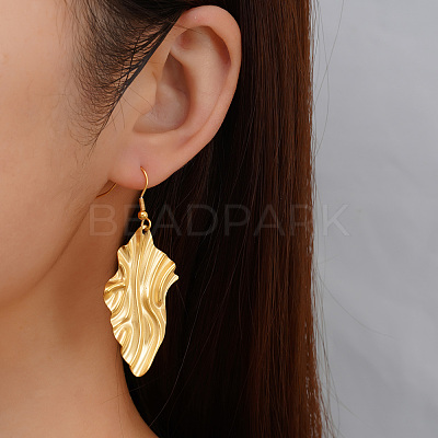 Elegant 304 Stainless Steel Geometric Dangle Earrings For Daily Wear By Women PF0498-1