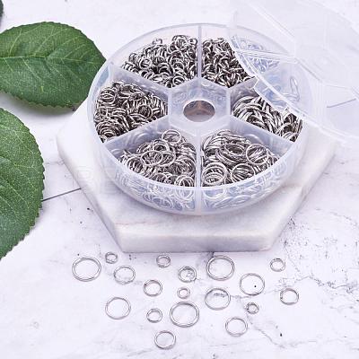 1600 pcs Iron Open Jump Rings IFIN-MSMC010-04P-NF-1