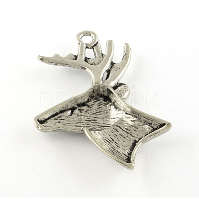 Tibetan Style Alloy Big Pendants TIBE-Q050-61AS-LF-1