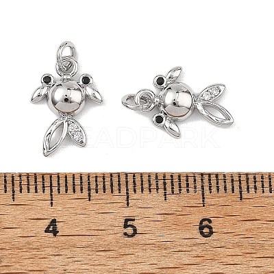 SHEGRACE Brass Cubic Zirconia Charms XGRQ3P039-586P-1