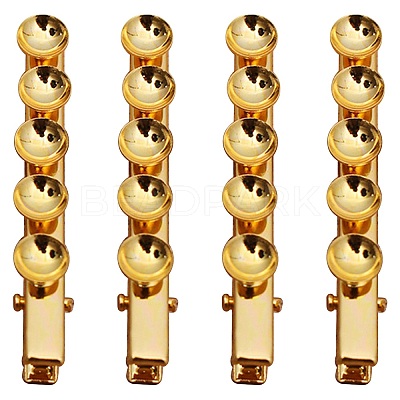 Electroplate Iron Alligator Hair Clips KK-WH0078-03G-1