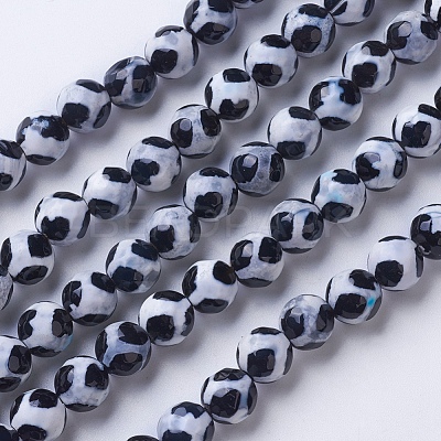 Tibetan Style dZi Beads G-G752-06-8mm-1