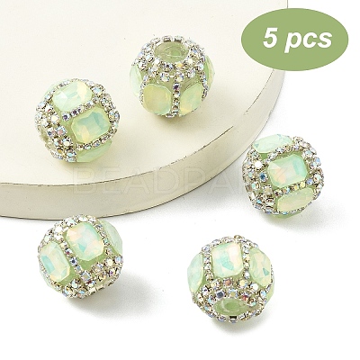 5Pcs Acrylic Beads OACR-YW0003-65D-1