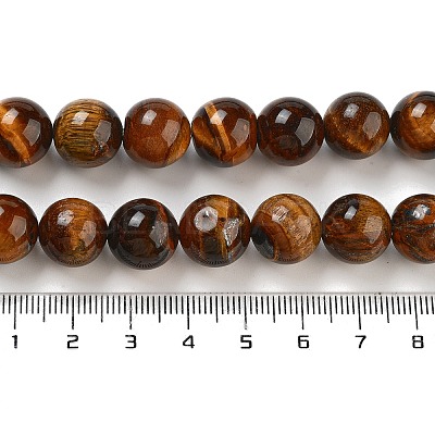 Natural Tiger Eye Round Bead Strands X-G-R200-12mm-1