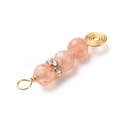 Natural Mixed Gemstone Pendants PALLOY-JF01890-1