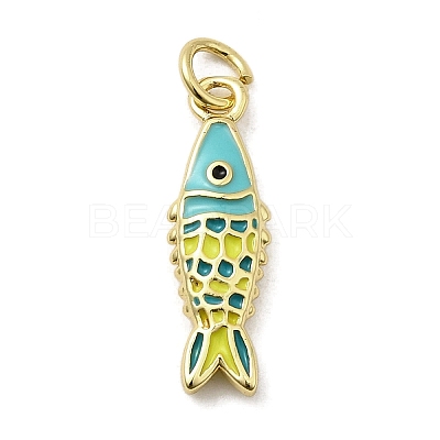 Brass Enamel Pendants KK-A266-39G-04-1