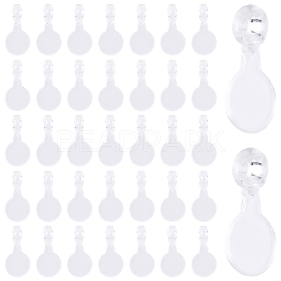 500Pcs Plastic Glue-on Flat Pad Bails KY-YW0002-14-1